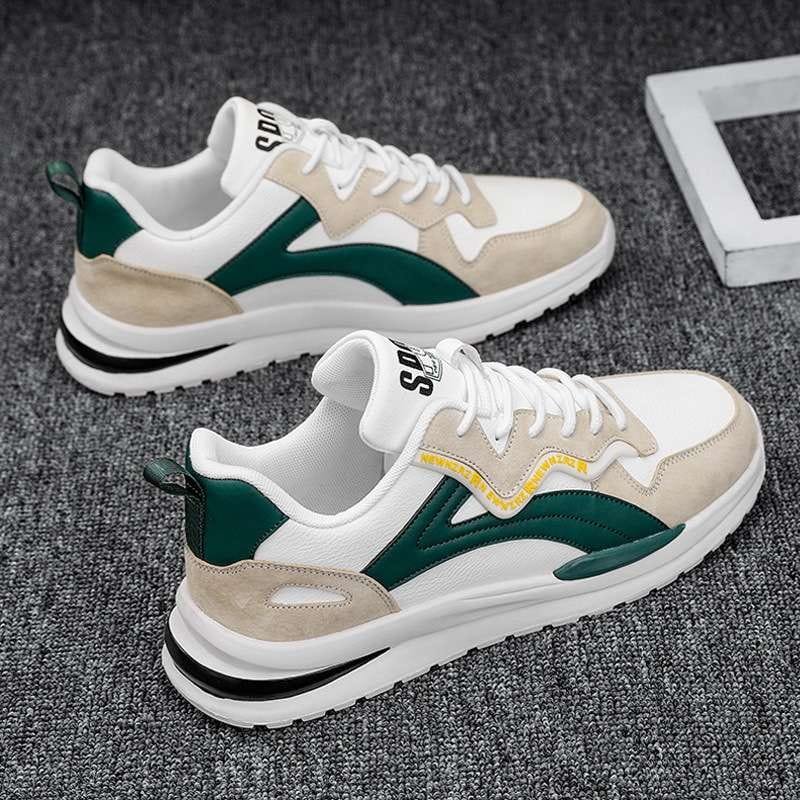 Men Shoes Autumn New Flat Breathable Fashion Lace Up Sneakers.