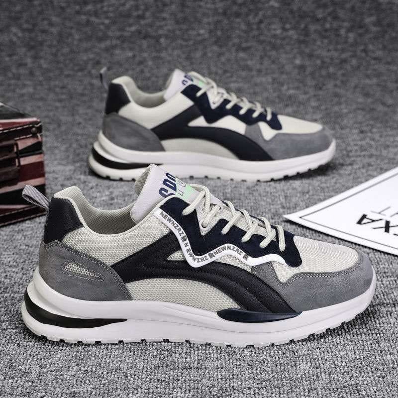 Men Shoes Autumn New Flat Breathable Fashion Lace Up Sneakers.