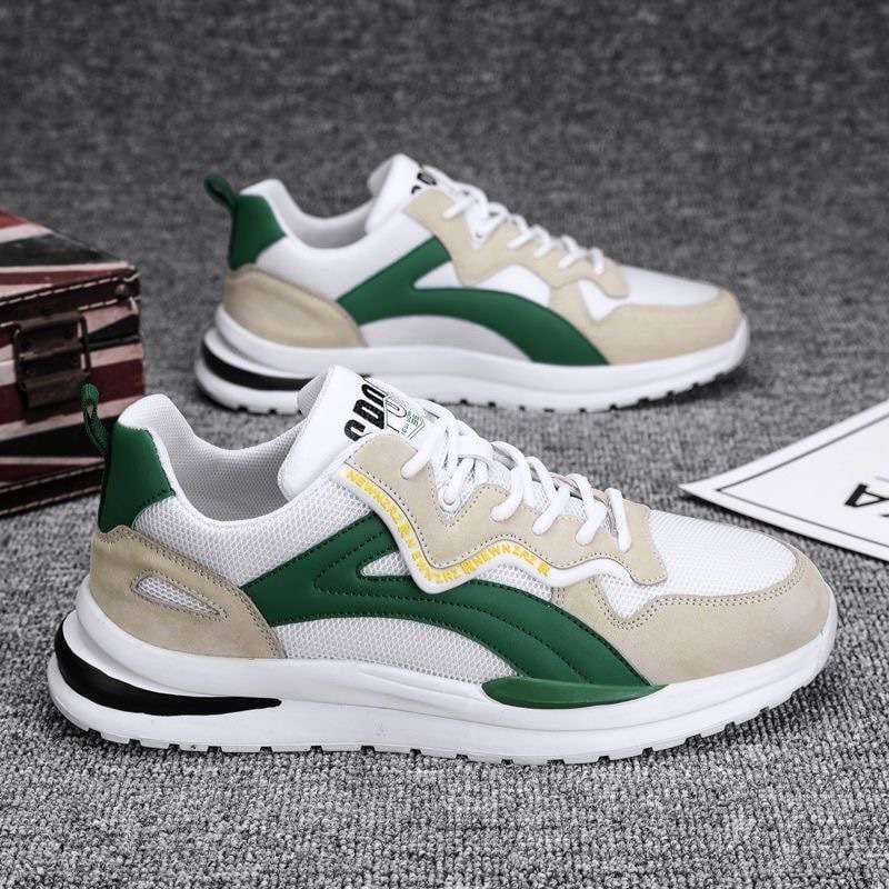Men Shoes Autumn New Flat Breathable Fashion Lace Up Sneakers.