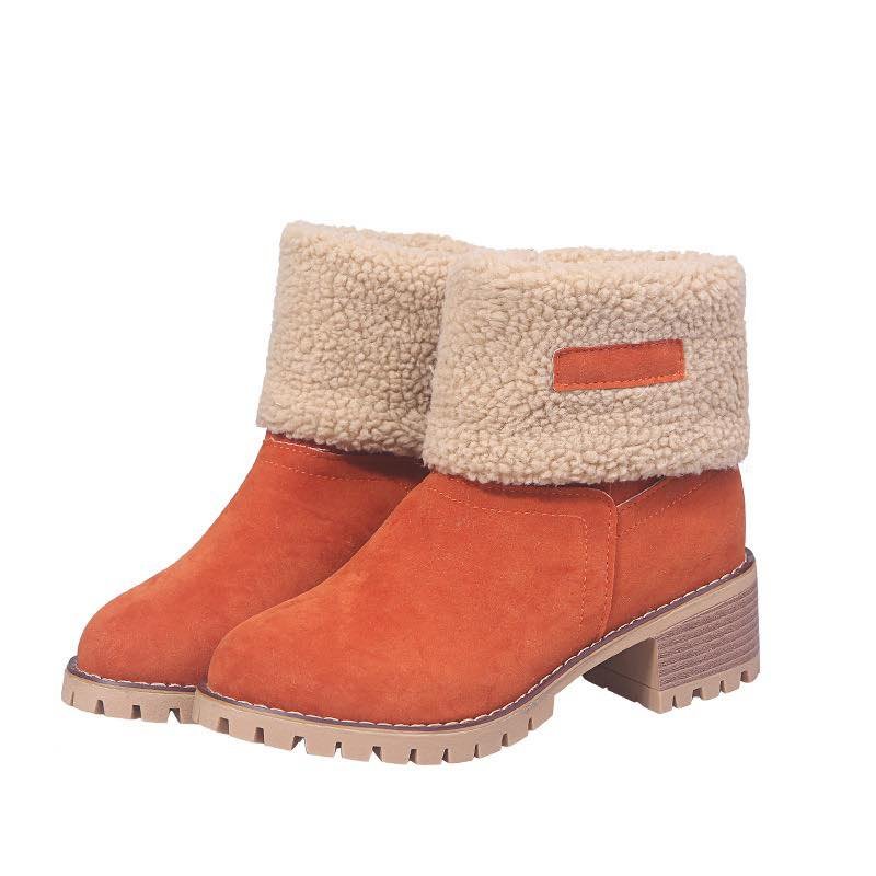 WOMENS WINTER ANKLE BOOTS FLAT GRIP SOLE FUR LINED SHOE