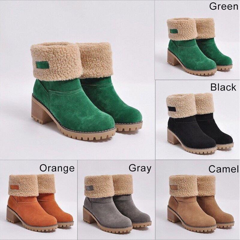 WOMENS WINTER ANKLE BOOTS FLAT GRIP SOLE FUR LINED SHOE