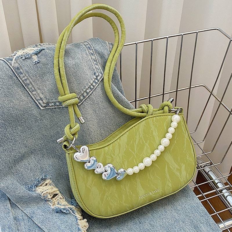 Premium pearl chain small bag for women's